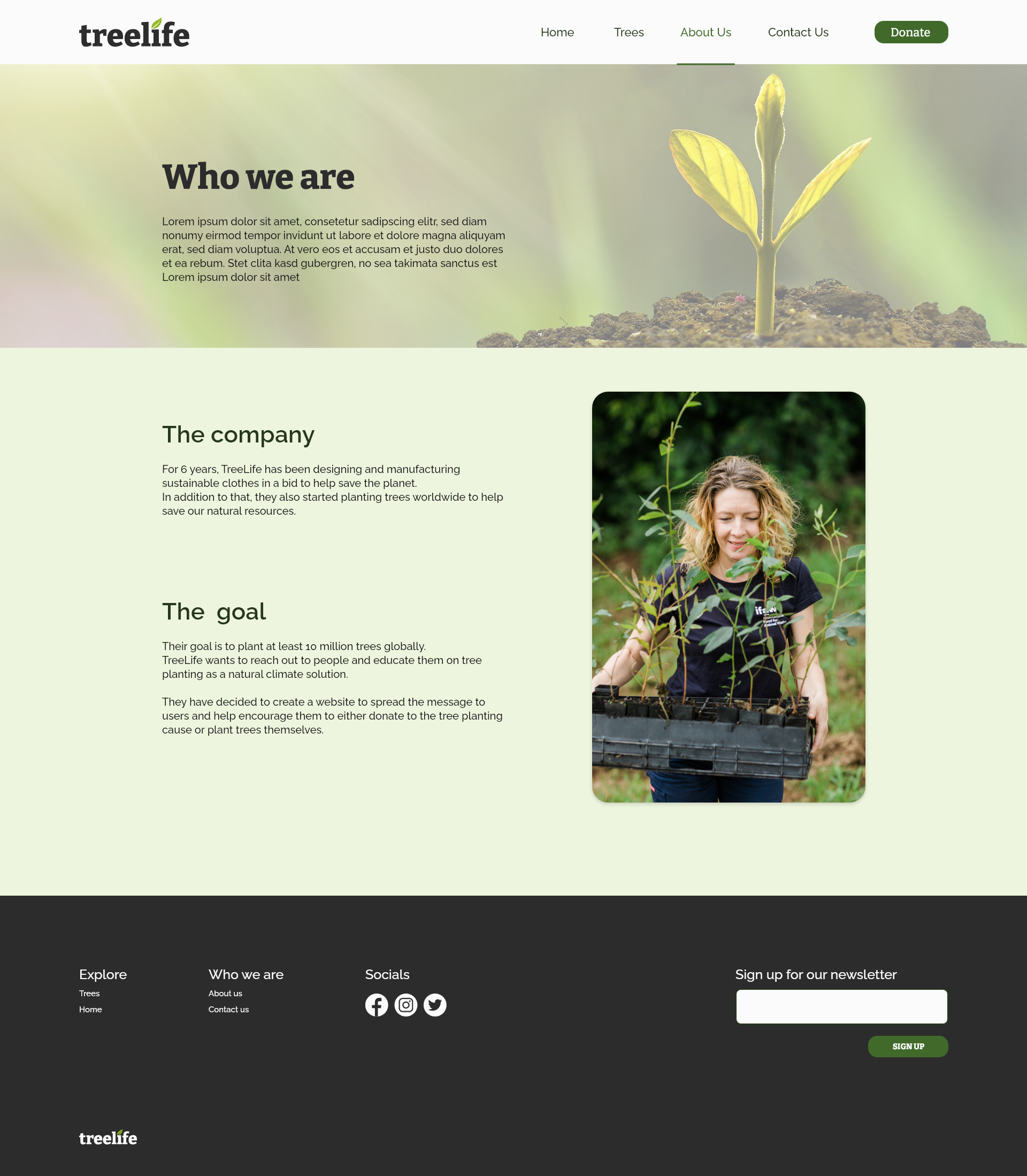 new about us page